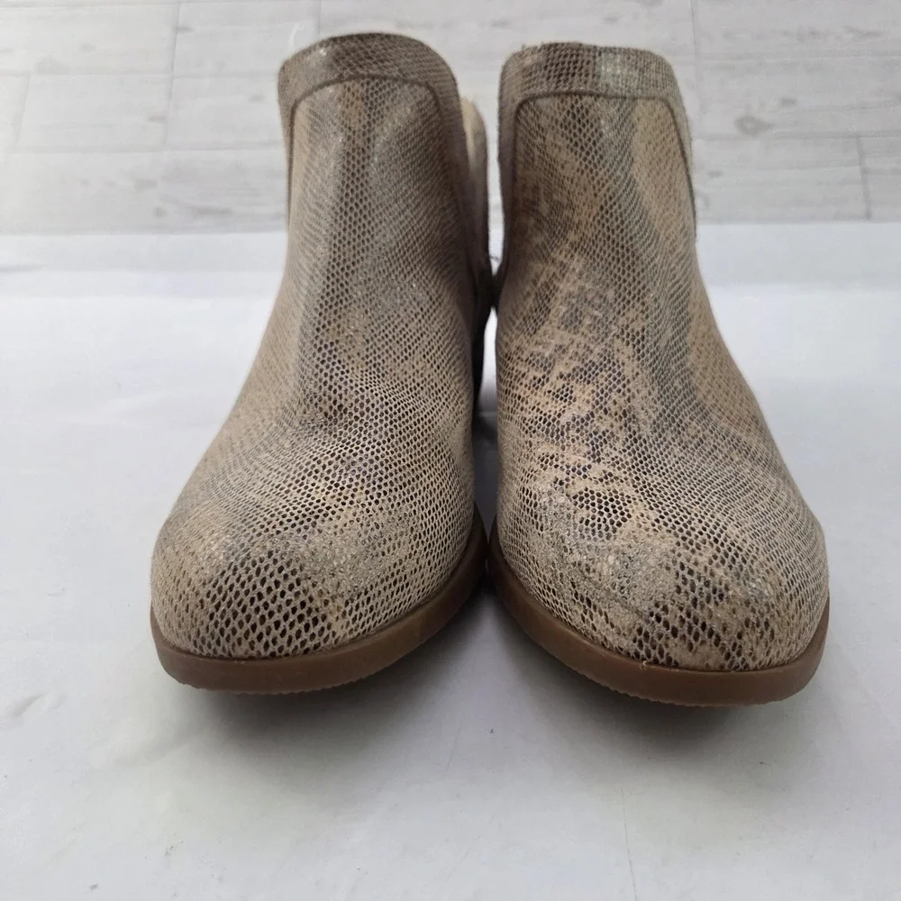 Sorel Ankle Boots Womens 9 Snake Print Chelsea Style Urban Western Casual Bootie